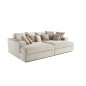 Canapé droit 4 places CALDERO BIS - assise profonde - velours côtelé grosse maille Canapé droit 4 places CALDERO BIS - assise profonde - velours côtelé grosse maille
