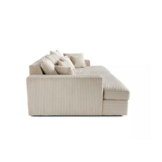 Canapé droit 4 places CALDERO BIS - assise profonde - velours côtelé gros maille