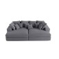 Canapé droit 4 places CALDERO BIS - assise profonde - velours côtelé grosse maille Canapé droit 4 places CALDERO BIS - assise profonde - velours côtelé grosse maille