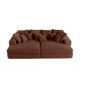 Canapé droit 4 places CALDERO BIS - assise profonde - velours côtelé grosse maille Canapé droit 4 places CALDERO BIS - assise profonde - velours côtelé grosse maille