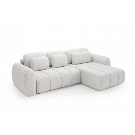Canapé d’angle convertible CIANTI – grand canapé lit 304 cm avec coffre de rangement