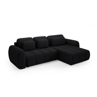 Canapé d’angle convertible CIANTI – grand canapé lit 304 cm avec coffre de rangement