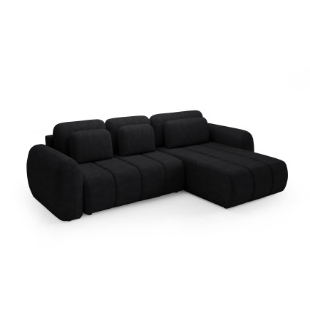 Canapé d’angle convertible CIANTI – grand canapé lit 304 cm avec coffre de rangement