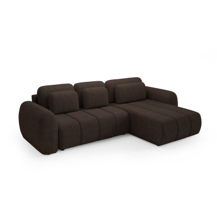 Canapé d’angle convertible CIANTI – grand canapé lit 304 cm avec coffre de rangement