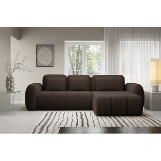 Canapé d’angle convertible CIANTI – grand canapé lit 304 cm avec coffre de rangement