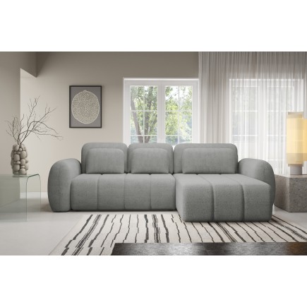 Canapé d’angle convertible CIANTI – grand canapé lit 304 cm avec coffre de rangement