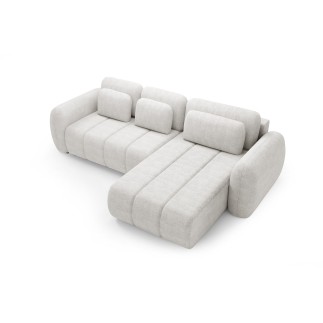 Canapé d’angle convertible CIANTI – grand canapé lit 304 cm avec coffre de rangement