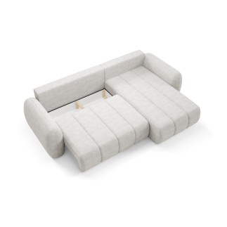 Canapé d’angle convertible CIANTI – grand canapé lit 304 cm avec coffre de rangement