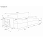 Canapé d’angle convertible JORKIA – avec étagère intégrée Canapé d’angle convertible JORKIA – avec étagère intégrée