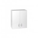 Meuble de cuisine haut 2 portes 60 cm OXANE laqué brillant avec 1 étagère