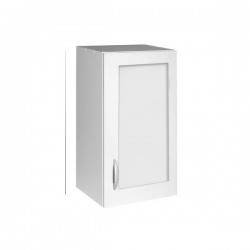 Meuble de cuisine haut 1 porte vitrine 40 cm OXANE laqué brillant avec 1 étagère