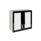 ÉLÉMENT HAUT 2 PORTES VITRINES 80CM