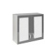 ÉLÉMENT HAUT 2 PORTES VITRINES 80CM