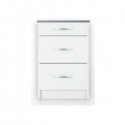 Meuble de cuisine casserolier bas 3 tiroirs 60 cm OXANE laqué brillant