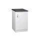 module de cuisine bas 1 porte 60 cm OXANE laqué brillant blanc