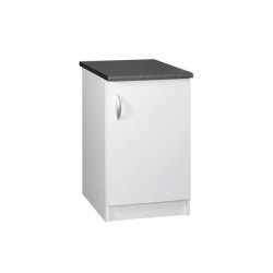 Meuble de cuisine bas 1 porte 60 cm OXANE laqué brillant avec 1 étagère