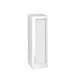 Meuble cuisine Colonne haut 1 porte vitrine 40 cm OXANE laqué brillant avec 2 étagères