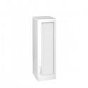 Meuble cuisine Colonne haut 1 porte vitrine 40 cm OXANE laqué brillant avec 2 étagères