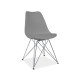 Chaise avec pieds métal TIM bleu, jaune, rouge, noir ou gris