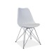 Chaise avec pieds métal TIM bleu, jaune, rouge, noir ou gris