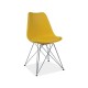 Chaise avec pieds métal TIM bleu, jaune, rouge, noir ou gris