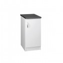 Meuble de cuisine bas 1 porte 40 cm OXANE laqué brillant avec 1 étagère
