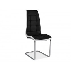 Chaise JUNO capitonnée simili cuir bicolore