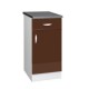 Élément bas 1 porte 40 cm OXANE laqué brillant avec 1 étagère