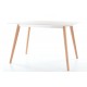 Table MILAN plateau blanc MDF style scandinave