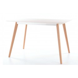 Table MILAN plateau blanc MDF style scandinave
