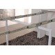 Table extensible ALGA blanc laqué différentes positions