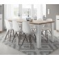 Table LIER 160 cm couleur blanc et bois