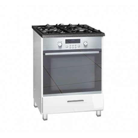 Meuble de cuisine bas 60 cm pour four encastrable avec pieds réglables