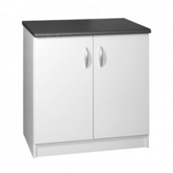 Élément bas sous-évier 2 portes 80 cm OXANE