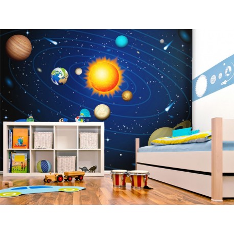 Papier peint pour chambre d'enfant SYSTEME SOLAIRE