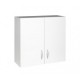 Meuble de cuisine haut 2 portes 80 cm OXANE laqué brillant avec 1 étagère