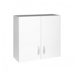Meuble de cuisine haut 2 portes 80 cm OXANE laqué brillant avec 1 étagère