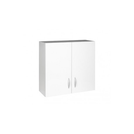 Meuble de cuisine haut 2 portes 80 cm OXANE laqué brillant avec 1 étagère
