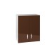 Meuble de cuisine haut 2 portes 80 cm OXANE laqué brillant avec 1 étagère