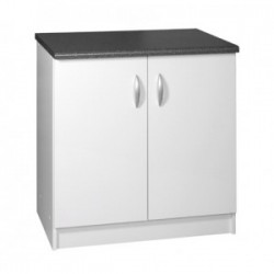 Meuble de cuisine bas 2 portes 80 cm OXANE laqué brillant 