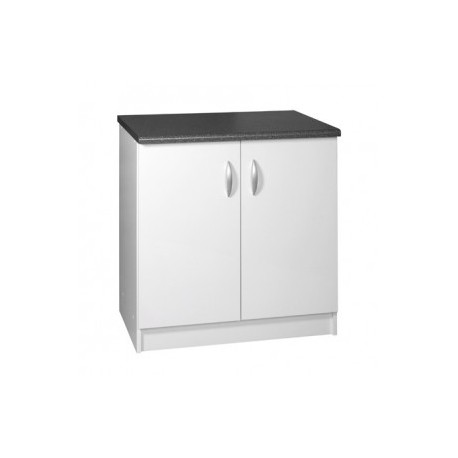 Meuble de cuisine bas 2 portes 80 cm OXANE laqué brillant 