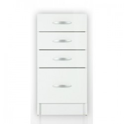 Meubles de cuisine bas 4 tiroirs 40 cm OXANE laqué brillant avec 4 tiroirs