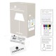 Lampe bicolore abat-jour blanc