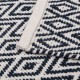 Tapis motifs ethniques en coton bleu et blanc 80 x 50 cm