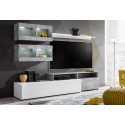 Ensemble meuble TV LIGHT blanc mat et gris