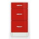 meuble cuisine bas 3 tiroirs 80 cm Casserolier OXANE