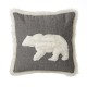 Coussin POLAR BEAR gris 45 x 45 cm