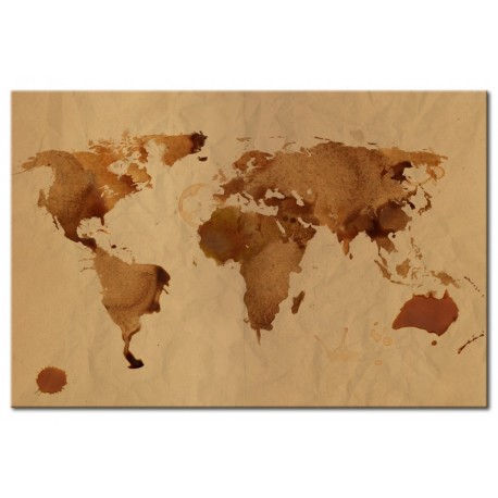 Tableau Carte du Monde en pixels