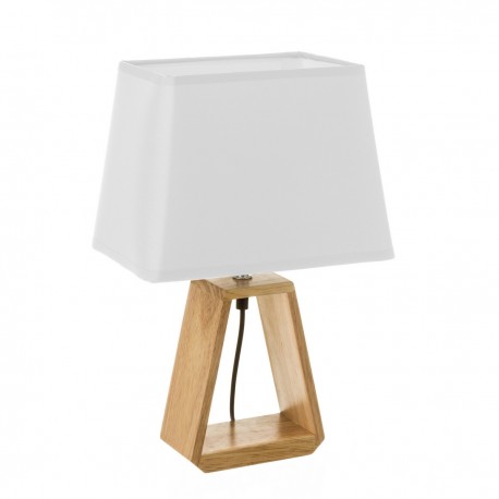 Lampe triangulaire en bois naturel 26 x 12,50 x 41 cm