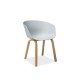 Chaise scandinave EGO coque polypropylène et pied bois